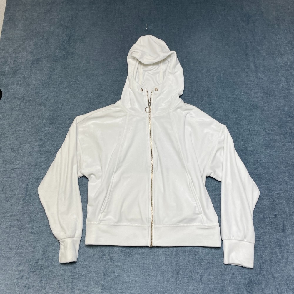 Truth Full Zip Jacket Womens M White Hooded Pockets Long Sleeve Winter Wear